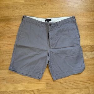 J. Crew Gray Flat Front Shorts with Tailored Finish 35 9inch
